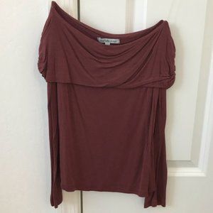Charlotte Russe maroon off shoulder blouse. Free beauty gift with purchase!